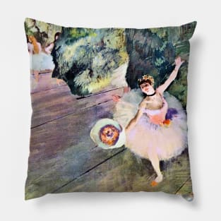 Dancer With a Bouquet of Flowers by Edgar Degas Pillow