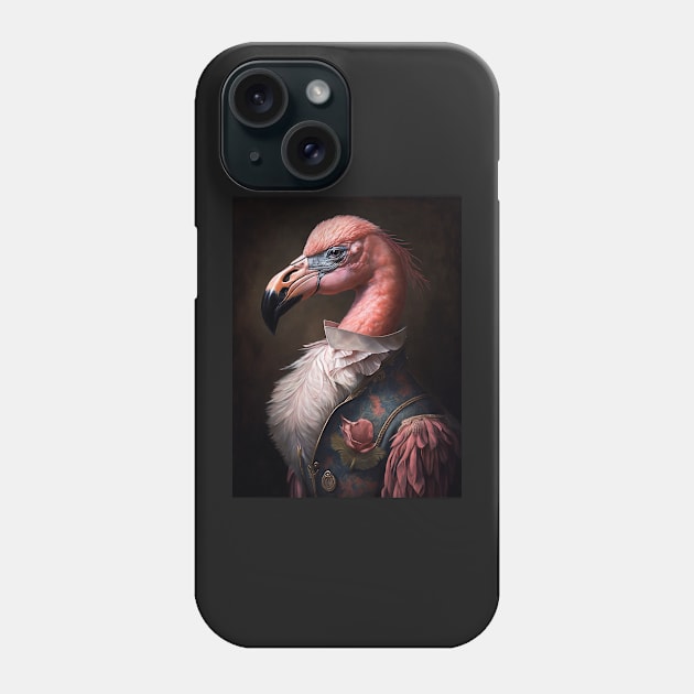 Royal Portrait of a Flamingo Phone Case by pxdg