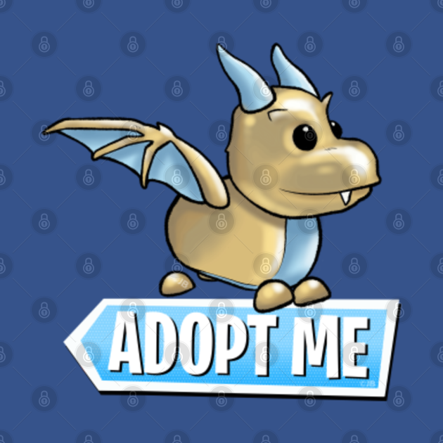 Golden Dragon with Logo Adopt Me TShirt TeePublic