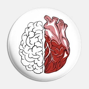 Heart and mind Pin