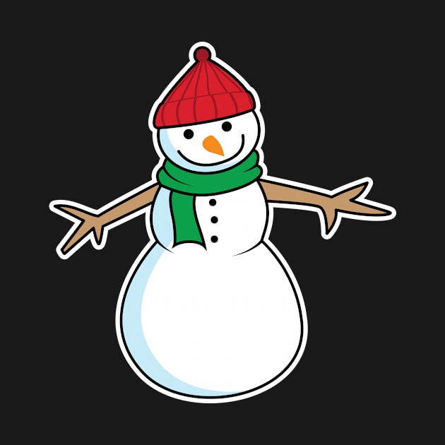 'Christmas Cute Snowman' Funny Snowman Christmas by ourwackyhome