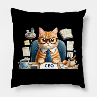 Lovely Feline Boss Pillow