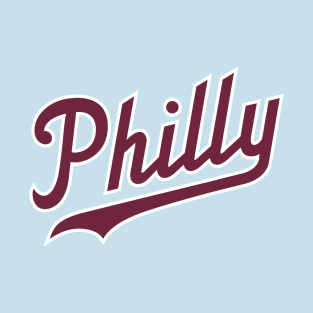 Philly Script - Powder Blue T-Shirt