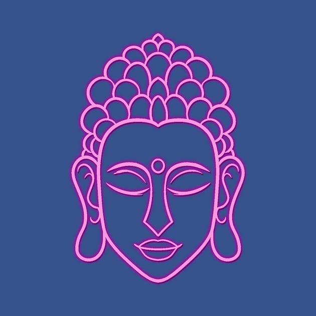 Buddha Face Pink by HigherSelfSource