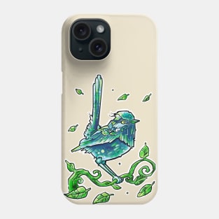 aqua blue bird Phone Case