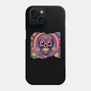 Psychedelic skulls Phone Case