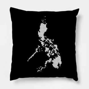 Philippines Pixel Art (White) Pillow