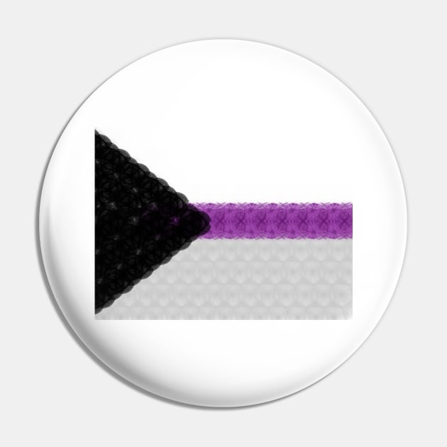 Spirograph Patterned Demisexual Flag Pin by RachelEDesigns