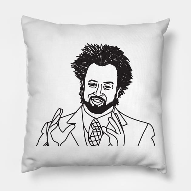 Ancient Aliens Meme Art Pillow by Meme Gifts