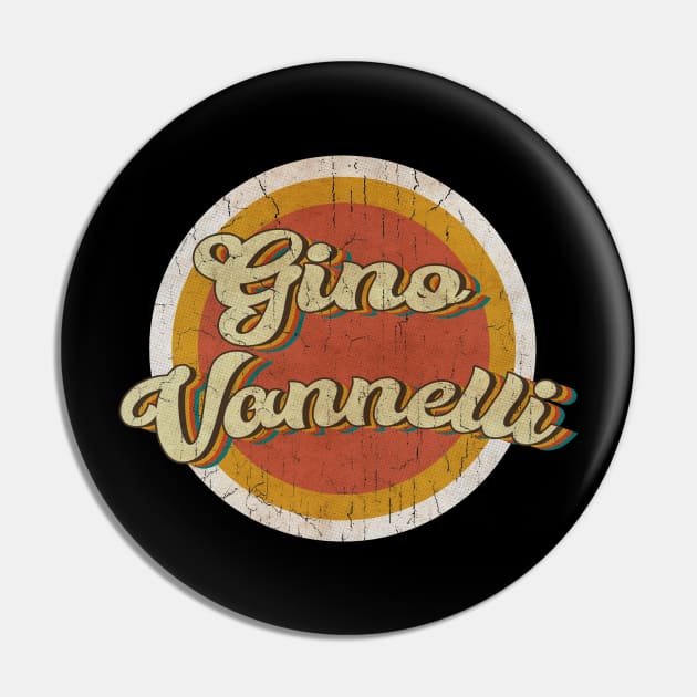 circle vintage Gino Vannelli Pin by KewanAlasStore