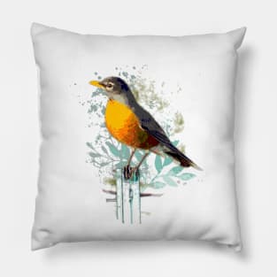 American Robin Garden Bird Pillow