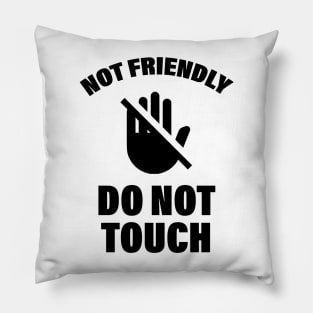 Not Friendly Do Not Touch Funny Saying Friend Pillow