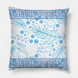 Santorini Greece pattern #9 Pillow