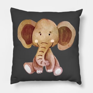 Elephant body Watercolor Pillow