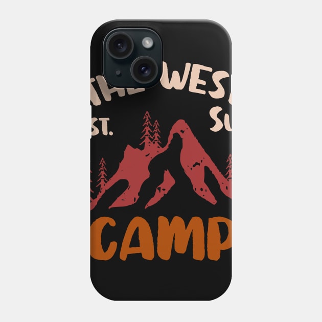 West Camp wilderness camping adventure Phone Case by SpaceWiz95