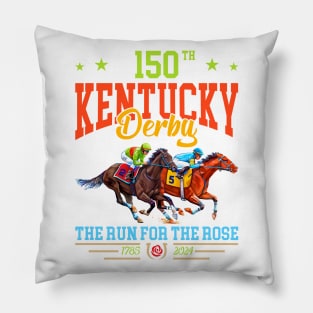 Licensed Kentucky Derby 150th 2024 Run Gift For Men Women Pillow