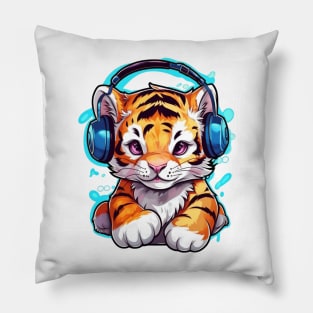 Jungle Jams Graffiti Tiger Cub Pillow