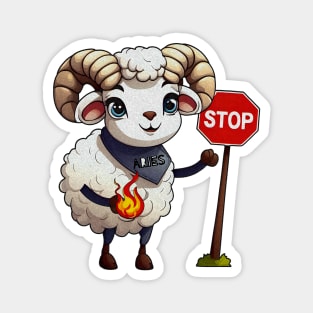 Aries Patience Ram Fireball Magnet