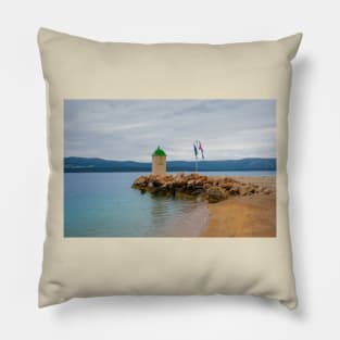 Bol Harbour, Brac Island, Croatia Pillow