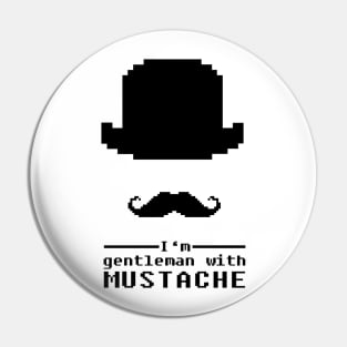 mustache 8bit Pin