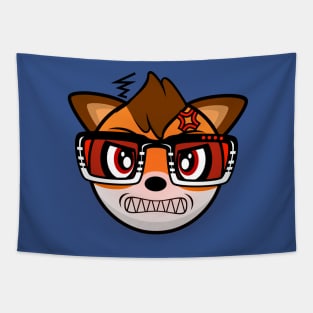 Angry Fox Robin Tapestry