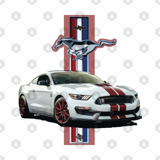 Texas Style Mustang Pony Red by CamcoGraphics