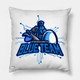 Cybersecurity Spartan Circuits Blue Team Gamification Logo Pillow