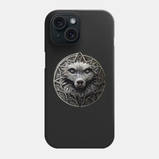 Wolf Silver Medallion - Fantasy - Witcher Phone Case