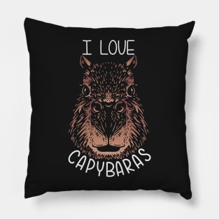 I Love Capybaras Pillow