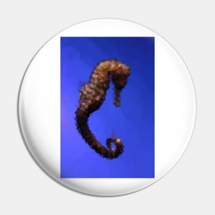 Low Poly Seahorse Pin