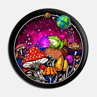 Psychedelic Mushrooms Forest Pin