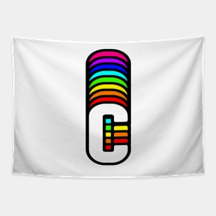 Rainbow Letter, C Tapestry