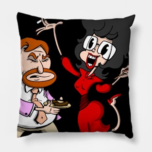 Bridget and Eamon - RTE Irish Television Cartoon Characters Pillow