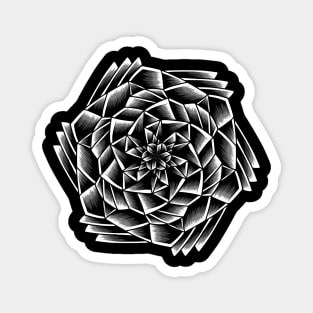 Artwork Illustration Beautiful Silver Crystal Flower Magnet