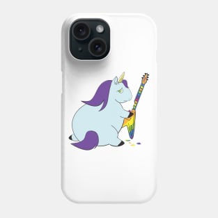 Chubby Unicorn Bites Rainbow Guitar Phone Case