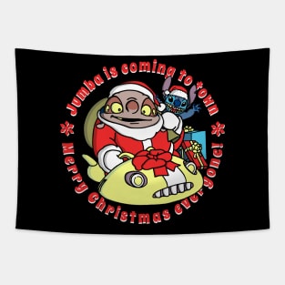 Merry Xmas! Jumba and Stitch are coming to town Tapestry