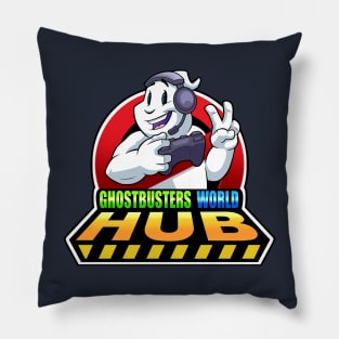 Ghostbusters World Hub Logo with Text Pillow