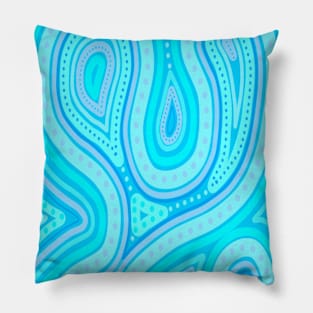 Blue purple twists with dots Pillow