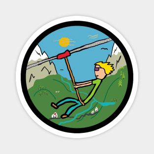 Ziplining Magnet