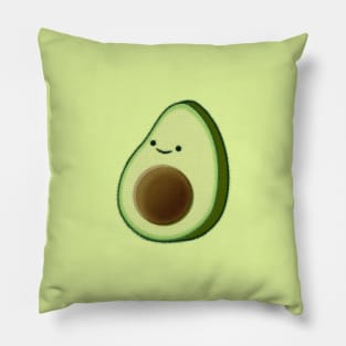 Cute Avocado Drawing Pillow