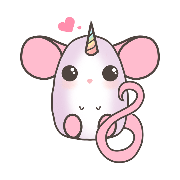 Cute Rat - Dumbo Unicorn by Art By December