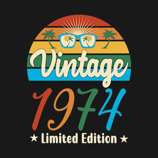 Vintage Retro Limited Edition 1974 Birthday Gift T-Shirt