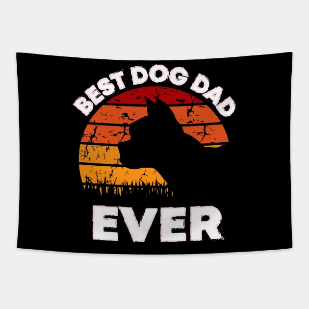 Best Dog Dad Ever Tapestry by potch94