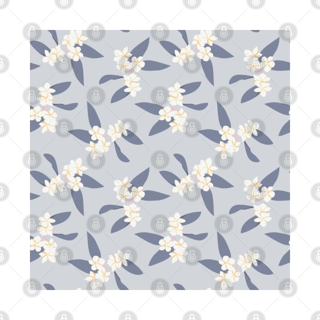 Happiness Frangipani flowers pattern by -mltomi-