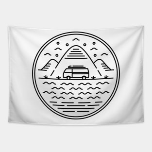 Vanventure (Black) Tapestry