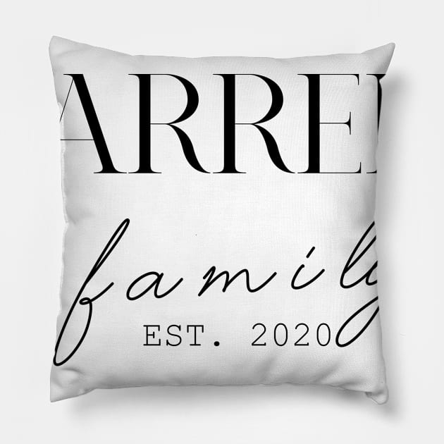 Darrell Family EST. 2020, Surname, Darrell Pillow by ProvidenciaryArtist