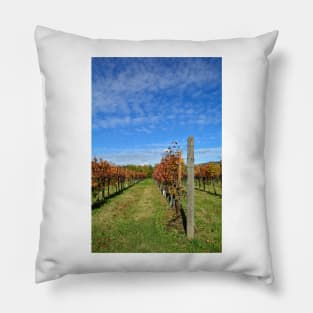 Autumnal Grape Vines Pillow