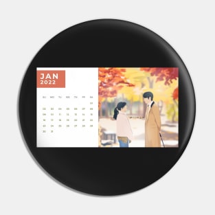 Calendar 2022 January with Korean Dramas Pin