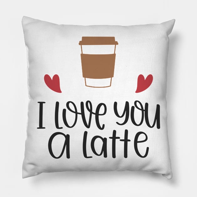 I Love You a Latte Pillow by Phorase