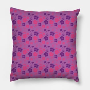 Botanic Floral Pattern Pink Purple Pillow